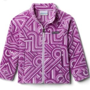 Columbia Girls toddler Benton Springs Sweater fleece zip up jacket purple 3T